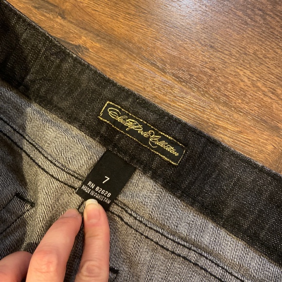 Y2K SOUTH POLE COLLECTION DARK BLACK SKINNY DENIM JEANS SZ 7 - Picture 8 of 10